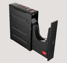 vertical wall gun safe vaultek slider series